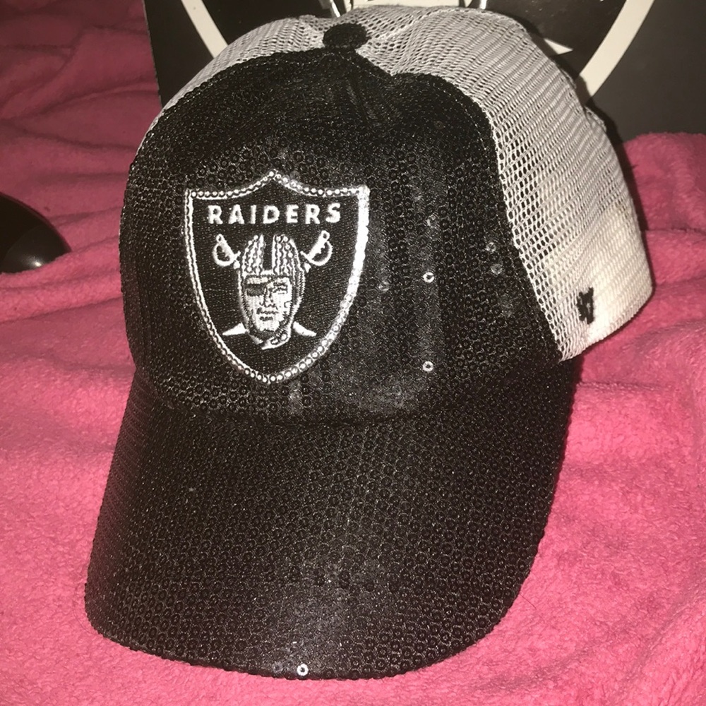 Raiders sequin hat